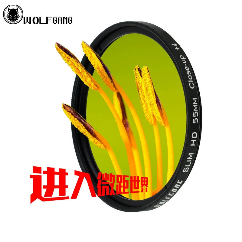 Фильтр макрообъективный Wolfgang 4x, размер 77/58, для увеличения изображения, подходит для камер Canon, Nikon, Sony