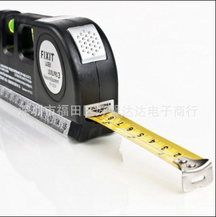 激光测量水平尺,激光水平仪,带圈尺 多功能水平尺 Laser 03 LV03