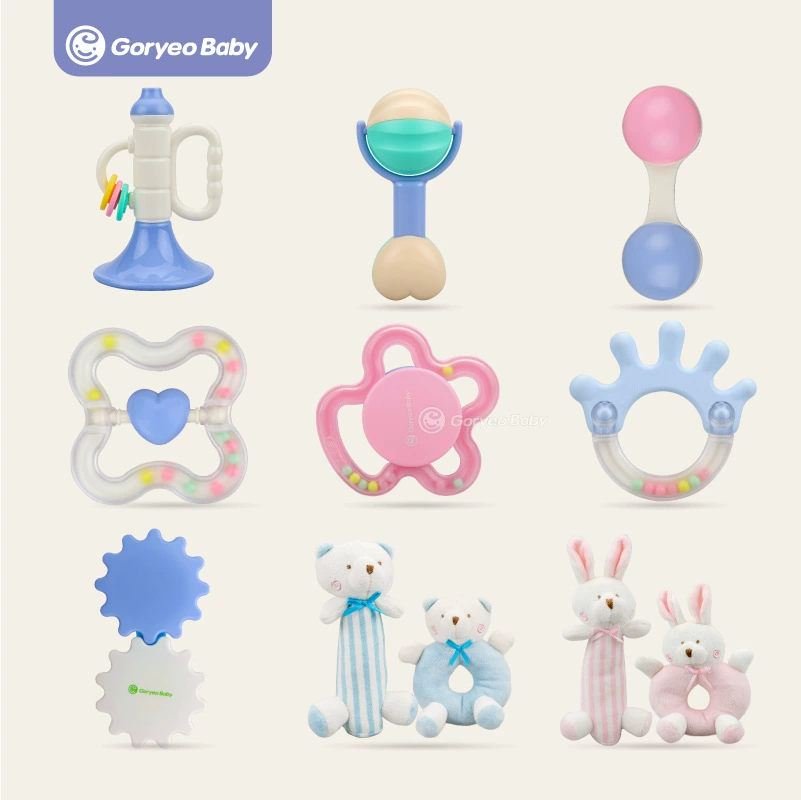 Children's grabber, beanbag, gift box, set for new born, toy, teether, South Korea