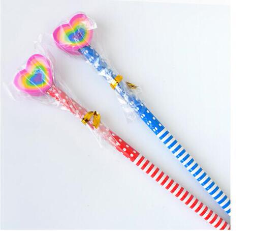 Children's Pencil Creative Student Wooden Cute Animal Eraser Head Pencil Cartoon with Eraser Pencil Stationery Wholesale