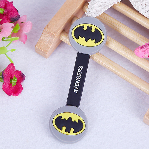 Korean version cute cartoon snap button PVC wire organizer, trendy mobile charging hub production