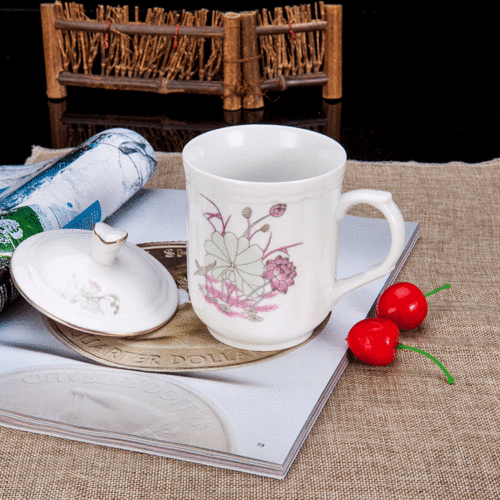 Wholesale customized new ceramic cup conference cup Jingdezhen water cup office cup creative personalized advertising cup logo