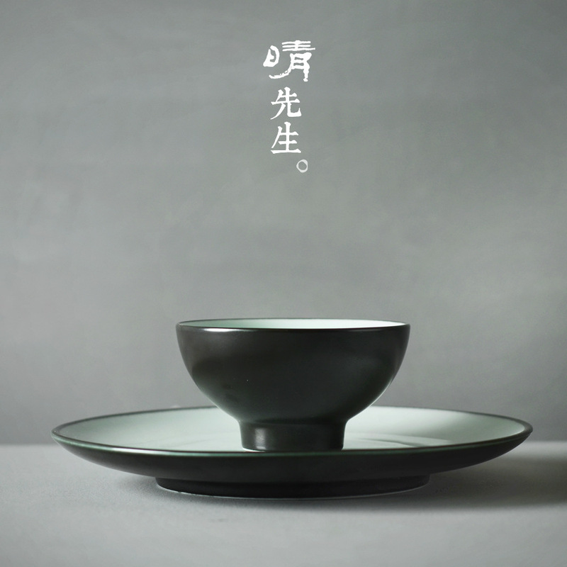 New Minimalist Porcelain Black Nordic Plate Simple Style Tableware Set Small Rice Bowl Vegetable Bowl Deep Plate Large Flat Plate Dinner Plate