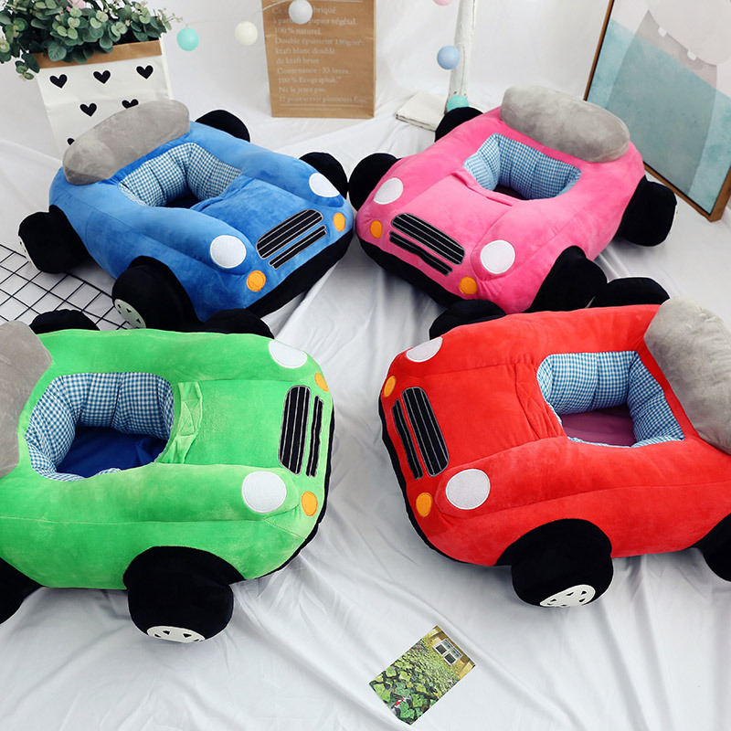 Sillón infantil con forma de coche – apoyo antivolcado, juguete de peluche image 5