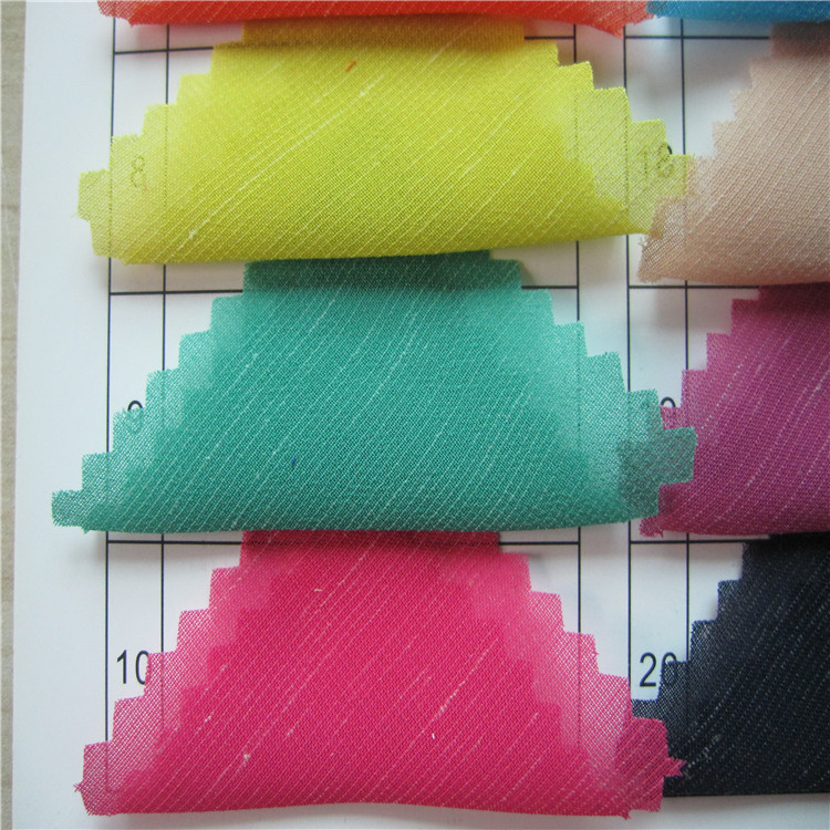 现货雪纺仿麻布料 竹节麻雪纺 春夏时装女装衬衫裙装布料