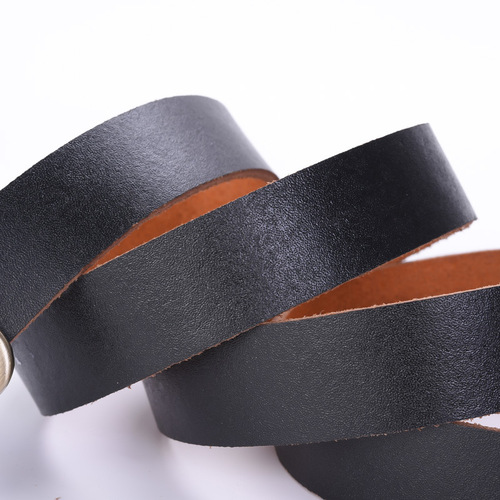 New men's belt business fashion genuine leather belt two-layer cowhide cutting pin buckle simple belt manufacturer wholesale