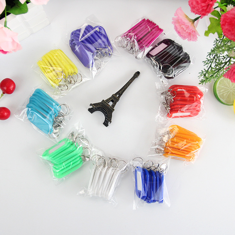 源头厂家彩色塑料钥匙扣PP材质钥匙圈分类钥匙圈小礼品钥匙扣配件