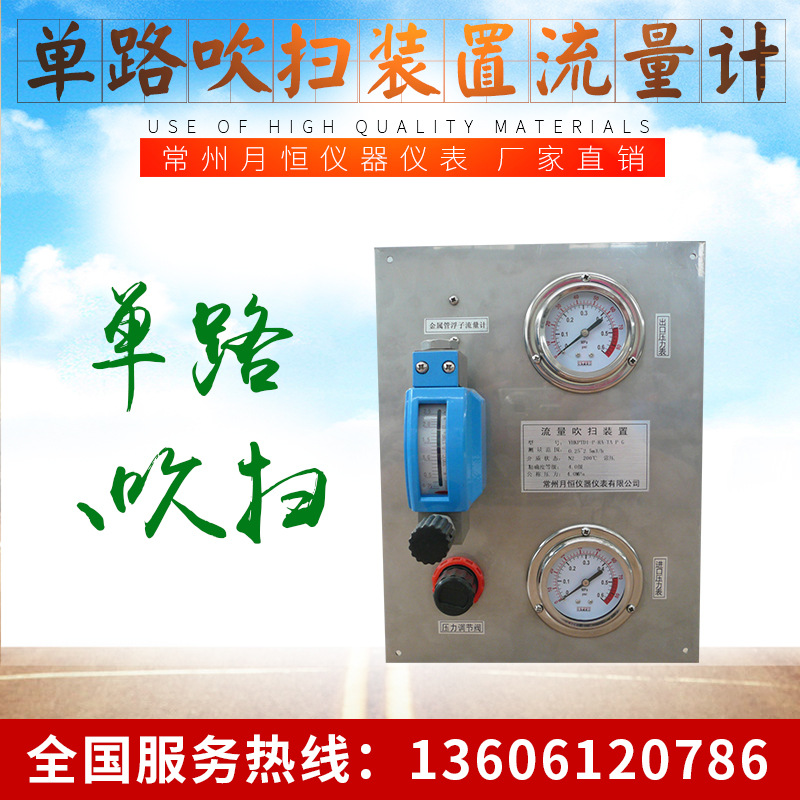 供应面板式单路吹扫装置流量计  YHKPTD  0.0005-4.3 月恒仪表