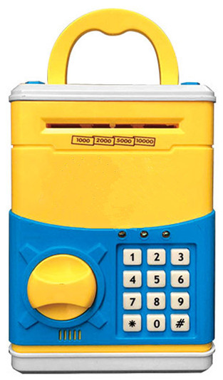 Hucha automática musical en forma de cajero ATM, caja fuerte eléctrica con clave, regalo creativo