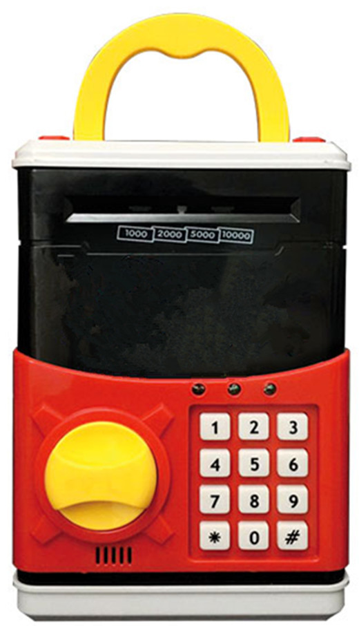 Hucha automática musical en forma de cajero ATM, caja fuerte eléctrica con clave, regalo creativo