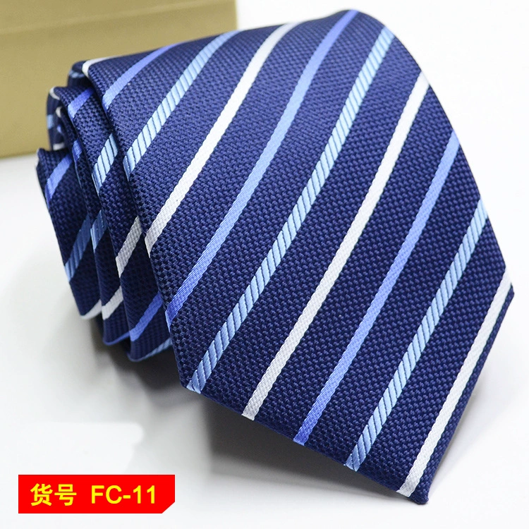 Men's tie wholesale new spot business solid color striped 8C arrow blooming tie can be added to LOG