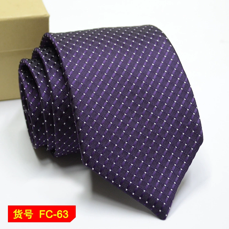 Men's tie wholesale new spot business solid color striped 8C arrow blooming tie can be added to LOG