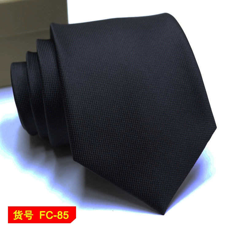 Men's tie wholesale new spot business solid color striped 8C arrow blooming tie can be added to LOG