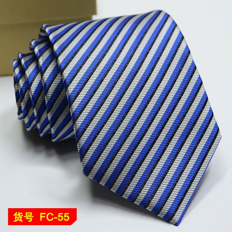 Men's tie wholesale new spot business solid color striped 8C arrow blooming tie can be added to LOG