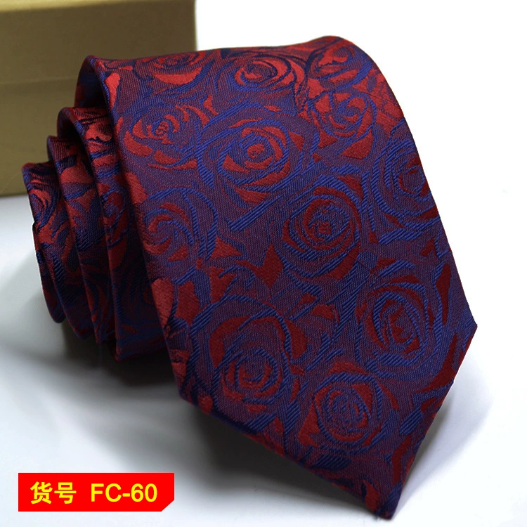 Men's tie wholesale new spot business solid color striped 8C arrow blooming tie can be added to LOG