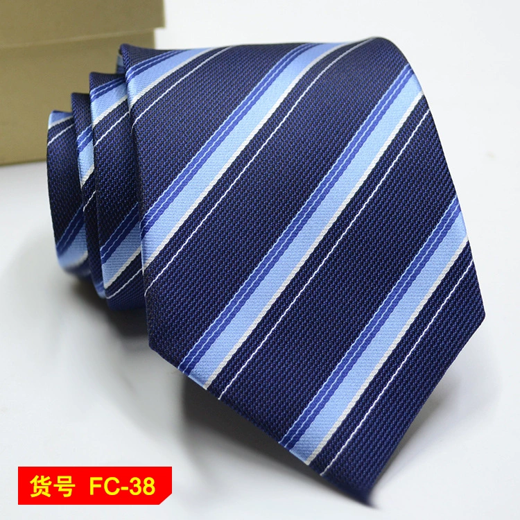 Men's tie wholesale new spot business solid color striped 8C arrow blooming tie can be added to LOG