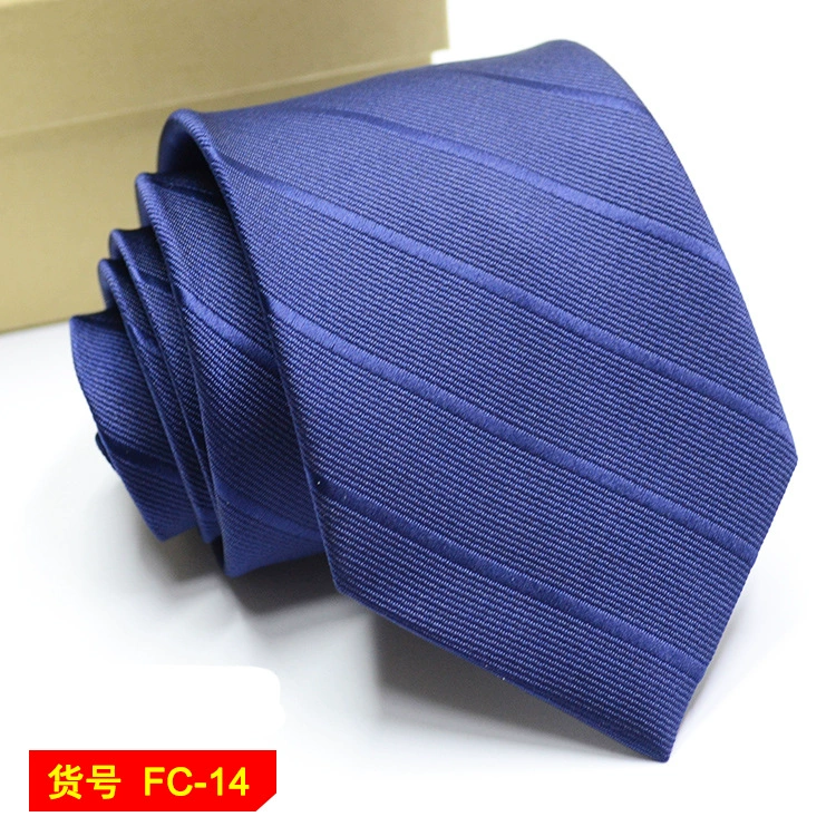Men's tie wholesale new spot business solid color striped 8C arrow blooming tie can be added to LOG