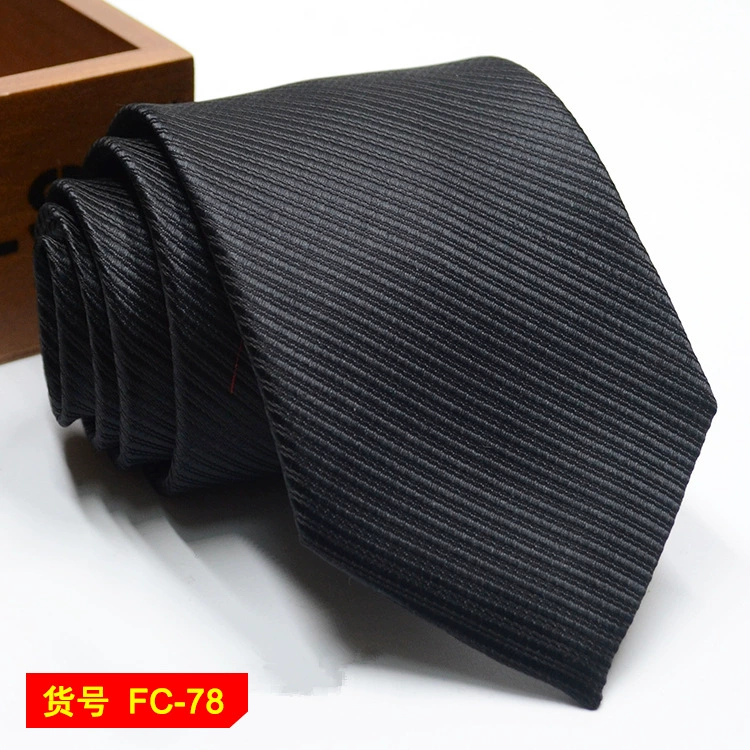 Men's tie wholesale new spot business solid color striped 8C arrow blooming tie can be added to LOG