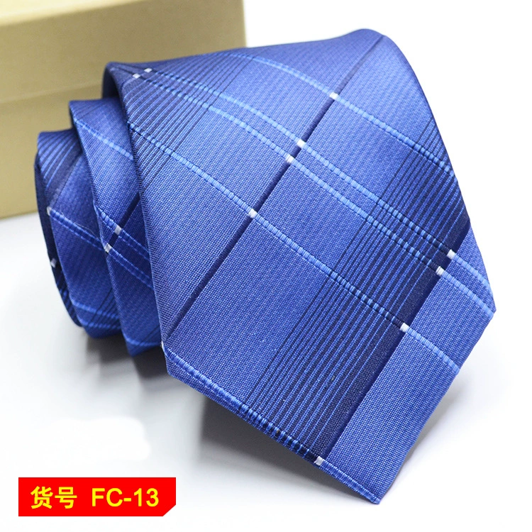 Men's tie wholesale new spot business solid color striped 8C arrow blooming tie can be added to LOG