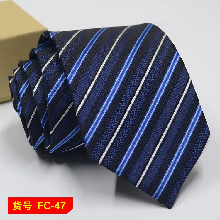 Men's tie wholesale new spot business solid color striped 8C arrow blooming tie can be added to LOG