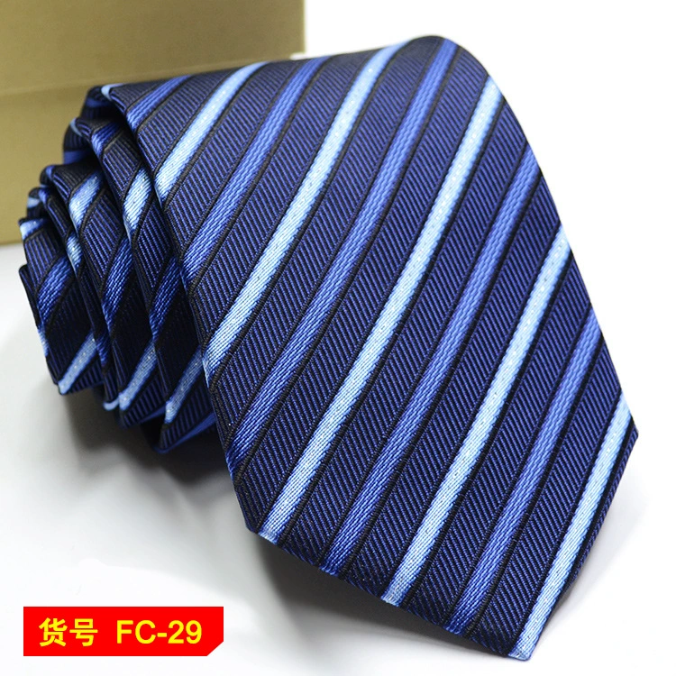 Men's tie wholesale new spot business solid color striped 8C arrow blooming tie can be added to LOG