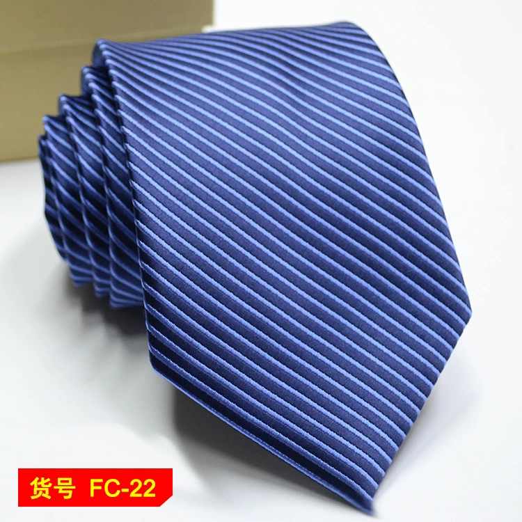 Men's tie wholesale new spot business solid color striped 8C arrow blooming tie can be added to LOG