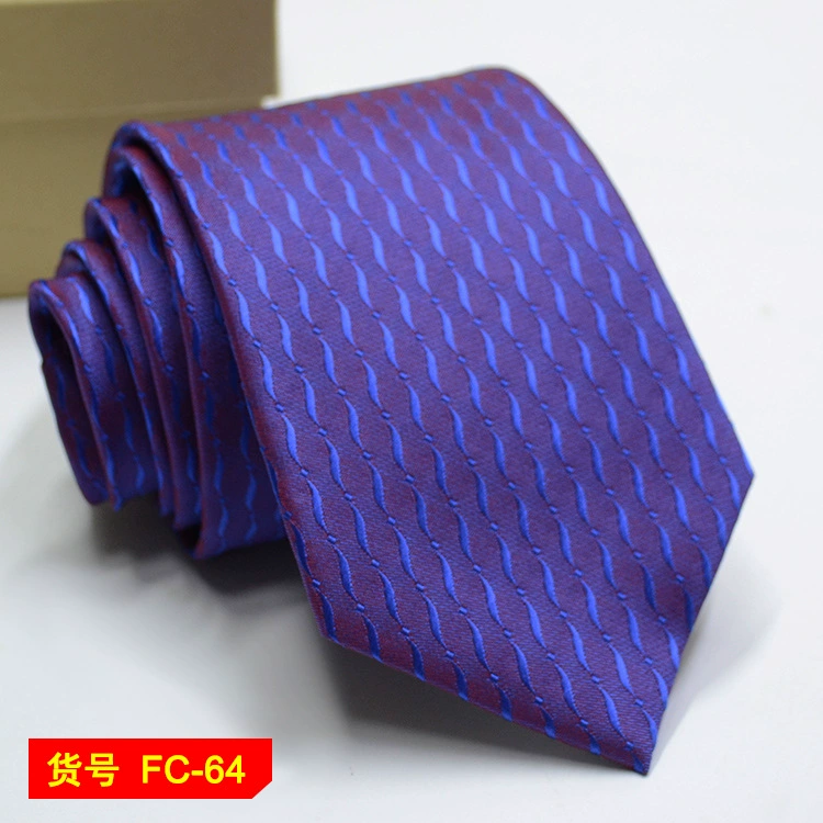 Men's tie wholesale new spot business solid color striped 8C arrow blooming tie can be added to LOG