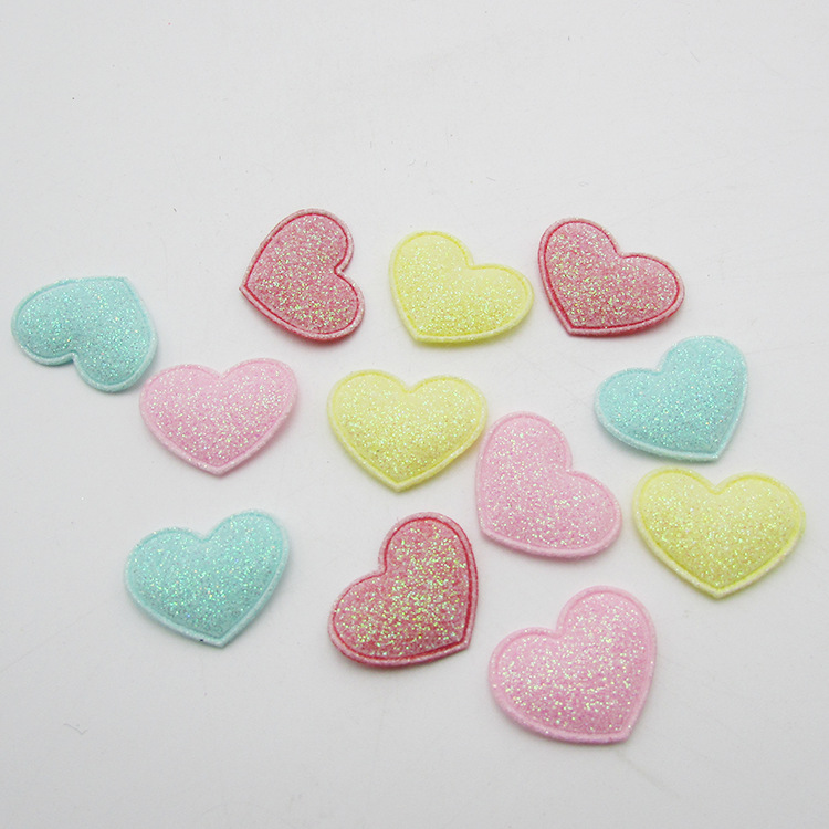 Estilo coreano oro rosa amor tela pegatinas accesorios para el cabello de los niños tocado hecho a mano DIY alas de Ángel material accesorios de la tarjeta de hornear