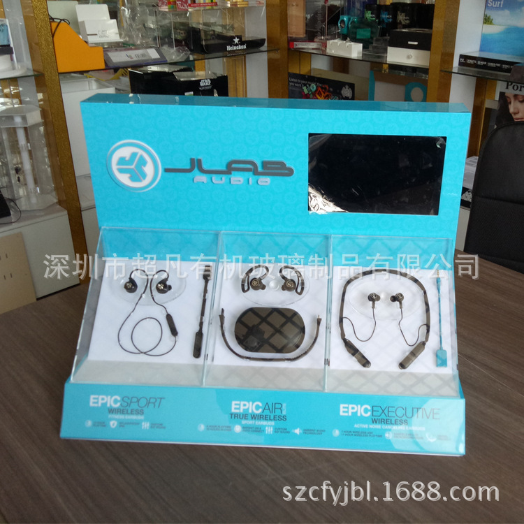 厂家生产亚克力发光视频展示架有机玻璃视频码展示架