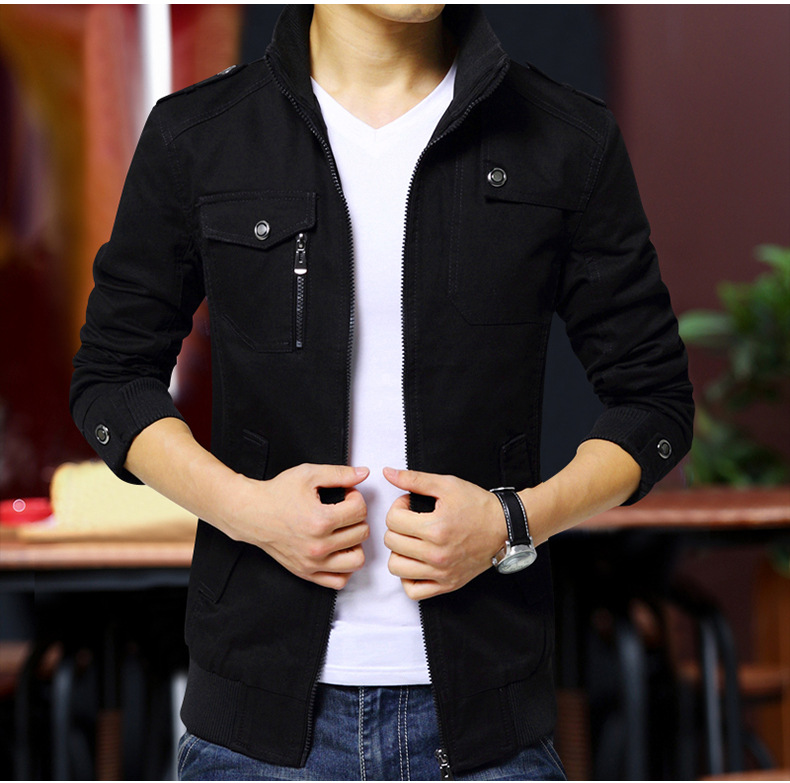 La primavera y el Otoño de los hombres de la chaqueta de moda de la marca de todos los hombres a juego de la Juventud de Corea chaqueta casual moda deportiva herramientas ropa superior