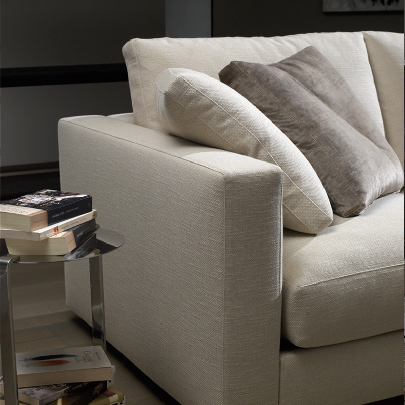 Sofá de tela sala de estar simple moderno moda nórdica medio y pequeño Apartamento modelo habitación dormitorio sofá de tres asientos