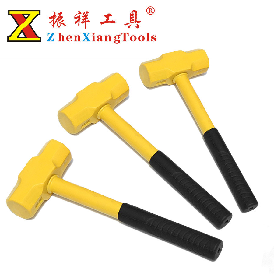 【供应】45号碳钢锻造铁锤铁榔头石工锤 多功能2P3P4P钢柄八角锤