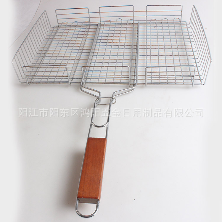 BARBACOA de acero inoxidable barbacoa neta de barbacoa neta plegable Red de barbacoa cuadrada parrilla clip de pescado desmontaje barbacoa marco de acero Amazon