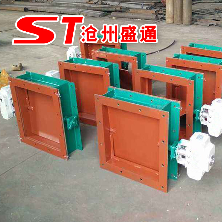 400x400电动方形风门 开关型电动碳钢蝶阀 手动风门