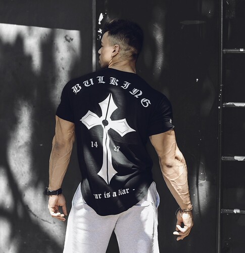 Muscle Doctor Brothers New Fitness Clothing Men's Sports T-shirt Running Training Quick-drying Short-sleeve