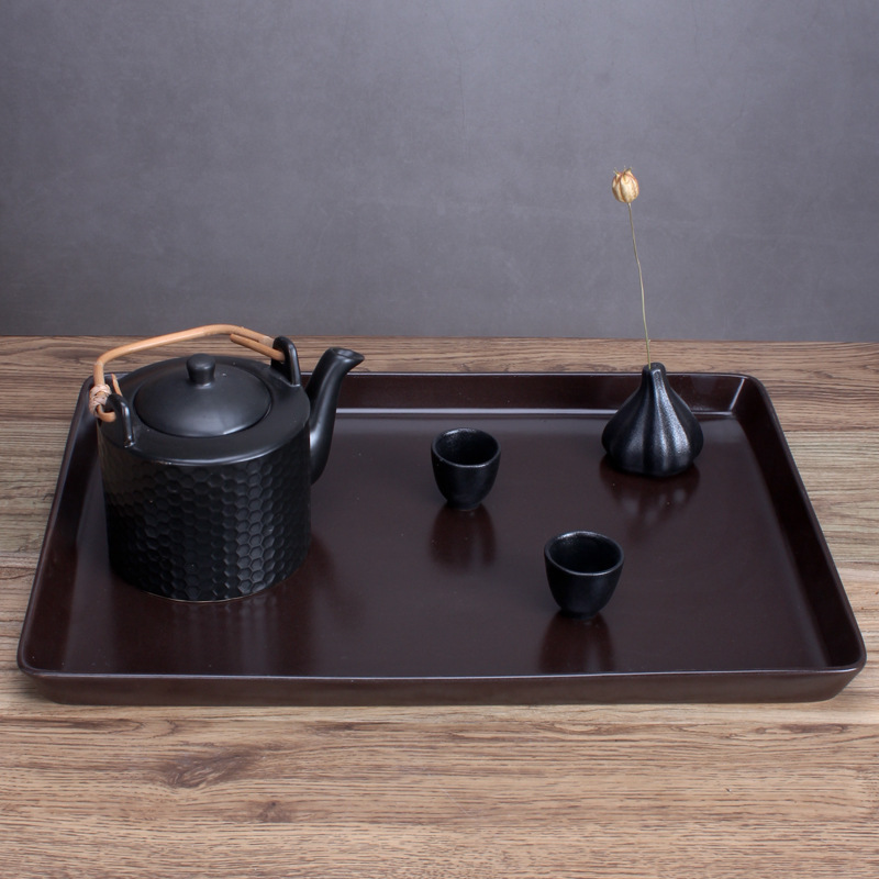 Plato de pavo de porcelana rectangular Bandeja plana de gran tamaño de 18"