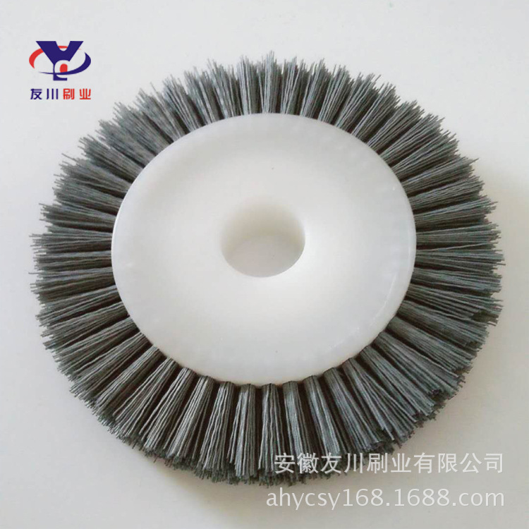工业轮刷 磨料丝轮刷机械金属抛光碳化硅轮刷厂家热销量大从优