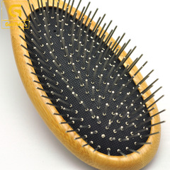 Bamboo wood air cushion handle comb, pet steel needle comb, pig bristle comb for long-haired dogs and cats, Goldpets/Goldpets