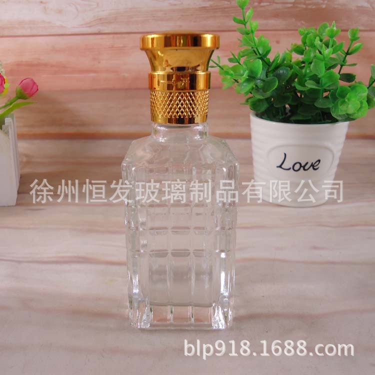 厂家直销晶白料100ml保健酒玻璃瓶 高档白酒瓶玻璃酒瓶空酒瓶批发