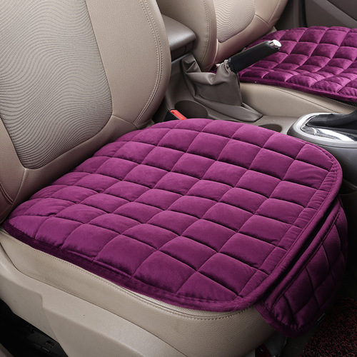 Car seat covers set of 3 winter plush single-layer short-haired seat pads with added thickness for warmth, rear seat pads