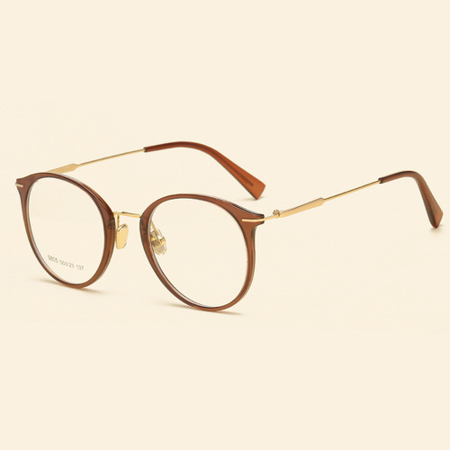 New Korean-style artistic flat glasses, black-titanium plastic eyeglass frames, retro nearsighted glasses