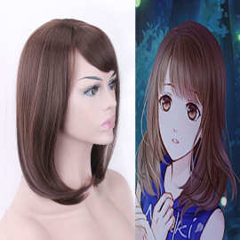 恋与制作人动漫cos 棕色 女 cosplay假发玫瑰网头套现货批发