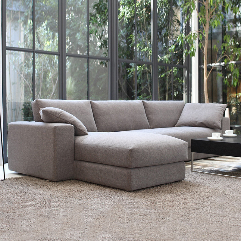 Nórdico esquina tela sofá combinación moderna simple grande, mediano y pequeño apartamento sala de estar dormitorio sofá de látex extraíble y lavable