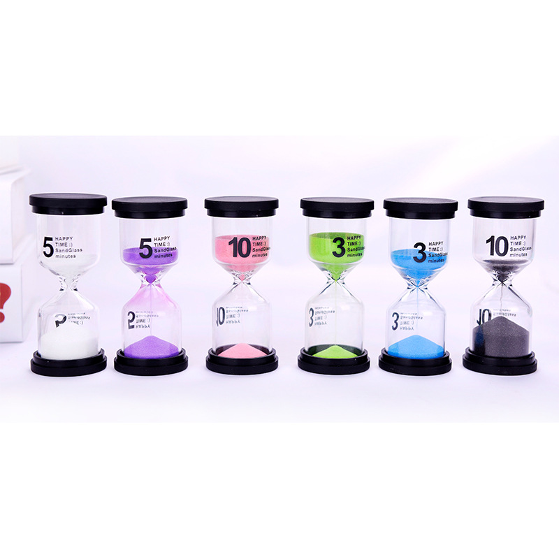 Reloj de arena creativo temporizador de tiempo anti-caída de los niños 5 minutos pequeña sala de estar decoración del hogar Decoración regalo de cumpleaños