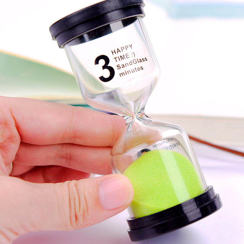 Reloj de arena creativo temporizador de tiempo anti-caída de los niños 5 minutos pequeña sala de estar decoración del hogar Decoración regalo de cumpleaños