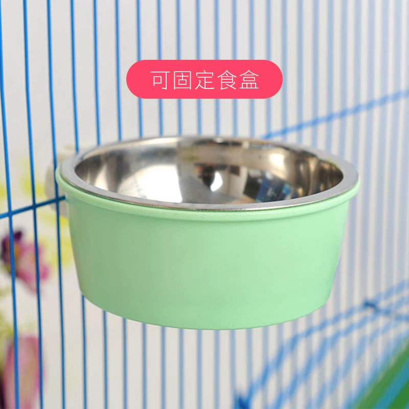 Фиксированная миска для еды кролик голландская свинья Тоторо миска для еды из нержавеющей стали 2 и 1 миска для еды цвет случайный