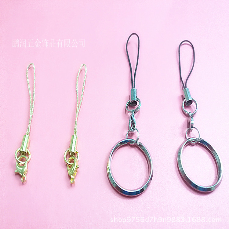 现货批发龙虾扣手机绳双圈手机挂绳玩具礼品配饰挂件彩色编织绳