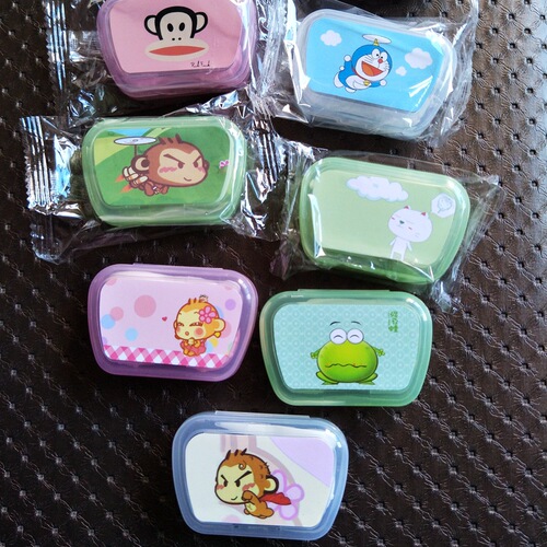 Mini contact lens box with mirror, contact lens box, companion box, contact lens case, care box