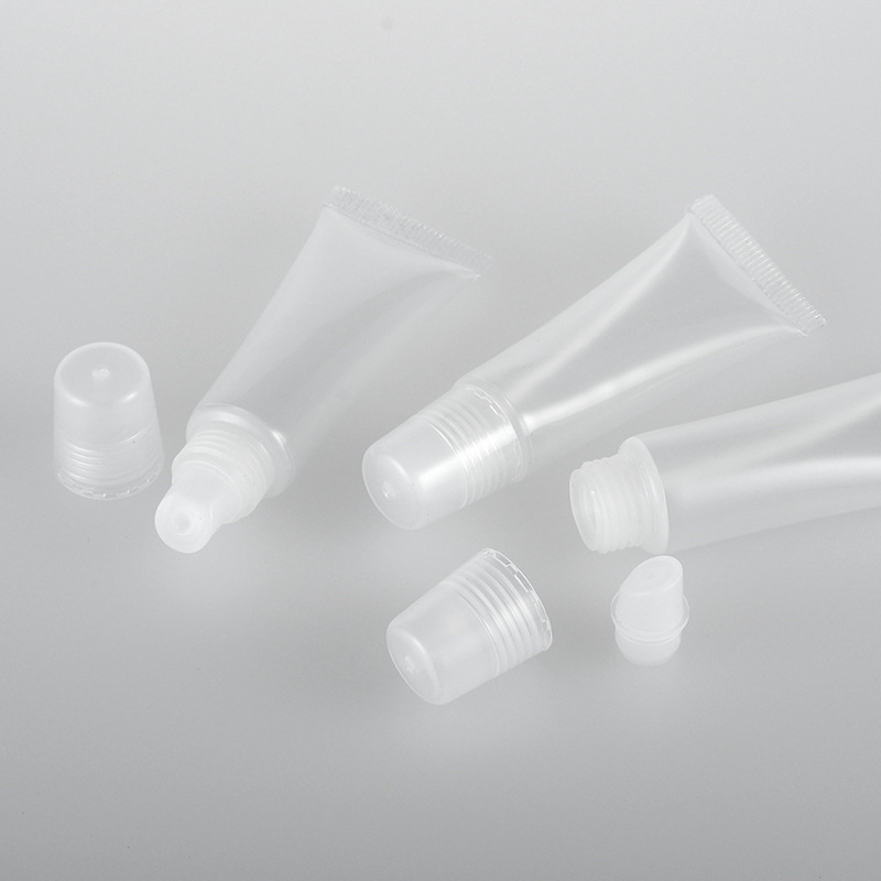 8g manguera de brillo de labios manguera de bálsamo de labios de embalaje botella cosmética sub-embalaje botella vacía pequeña muestra botella hierba crema sub-embalaje