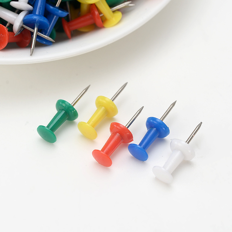 Factory self-selling colorful letter T nails plastic drawing pins painting pins nails drawing materials cross-border e-commerce supply and distribution
